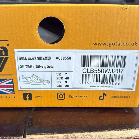 Anthropologie Gola Hawk Shimmer Off White / Silver / Gold Size US 9 (Eur 40) - Picture 4 of 14